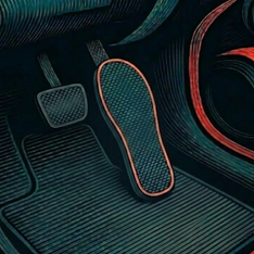 Illustration for gas pedal, accelerator