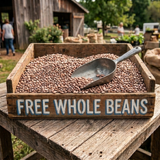 Encoding image for free whole beans