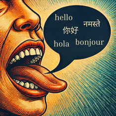 Encoding image for language