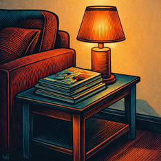 Illustration for side table, small table