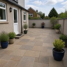 Illustration for yard, patio, courtyard