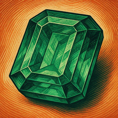 Illustration for gemstone, precious stone