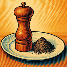 Illustration for pepper, black pepper