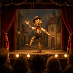 Illustration for puppet, marionette