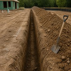 Illustration for ditch, trench