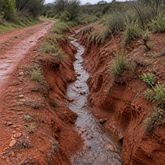 Illustration for gully, watercourse